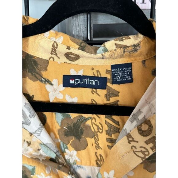 Vintage Puritan Mens Hawaiian Shirt XXL All Over Print Short Sleeve Aloha - Picture 5 of 9